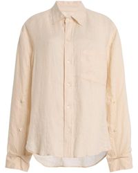 Citizens of Humanity Kayla Linen Shirt in Black | Lyst Canada