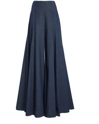 Carolina Herrera - Cotton Chambray Palazzo Pants - Lyst