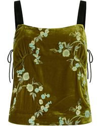 Harris Tapper - Exclusive Plum Embroidered Velvet Top - Lyst