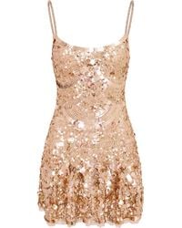 LoveShackFancy - Liria Sequined Mini Dress - Lyst