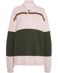 Bottega Veneta - Pique-Striped Cotton Polo Sweater - Lyst