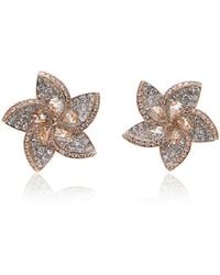 Harakh - Frangipani 18k Rose Gold Diamond Earrings - Lyst