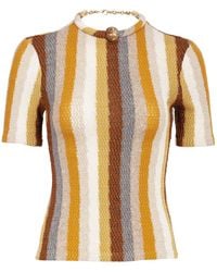 Silvia Tcherassi - Varinia Jewel-Detailed Knit Shirt - Lyst