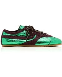 Dries Van Noten - Metallic Leather Sneakers - Lyst