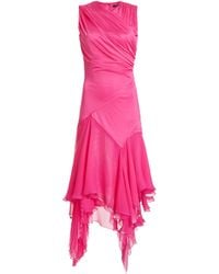 Versace - Asymmetric Jersey Mini Dress - Lyst