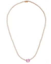 Anita Ko - Hepburn 18k Rose Gold, Sapphire, And Diamond Necklace - Lyst