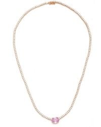 Anita Ko - Hepburn 18k Rose Gold, Sapphire, And Diamond Necklace - Lyst