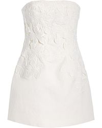 Significant Other - Idette Floral-Appliquéd Linen-Blend Mini Dress - Lyst