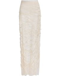 Colleen Allen - Unraveled Cotton Lace Maxi Skirt - Lyst