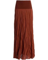 Johanna Ortiz - Light And Sound Crinkled Linen-Cotton Maxi Skirt - Lyst