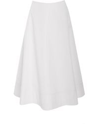 Brandon Maxwell - The Knox Low-Rise Cotton Poplin Midi Skirt - Lyst