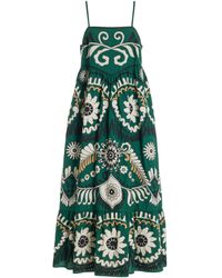 Sea - Charlough Embroidered Cotton Midi Dress - Lyst