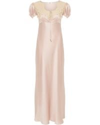 Chloé - Lace-Trimmed Silk Satin Maxi Dress - Lyst