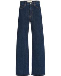 Jeanerica Pyramid Stretch High-rise Organic Cotton Flared-leg Jeans - Blue