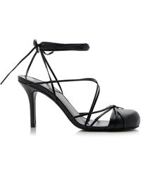 The Row - Joan Lace-up Leather Sandals - Lyst