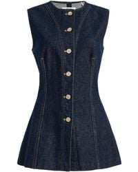 FRAME - The Form Denim Vest - Lyst