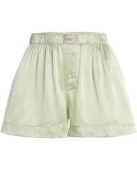 Comme Si - La Boxer Classica Silk-charmeuse Shorts - Lyst