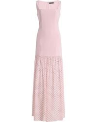 ROTATE BIRGER CHRISTENSEN - Crepe Scoop-Neck Maxi Dress - Lyst