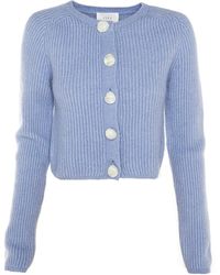 Clea - Amara Mohair And Wool-Blend Cardigan Top - Lyst