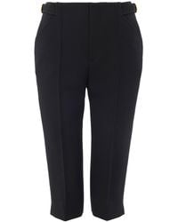 Chloé - Wool Crepe Capri Trousers - Lyst