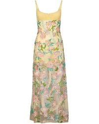 La Fuori - Burst Of Lily Emb Embroidered Dress - Lyst