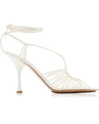 Bottega Veneta - Dot Lace-up Leather Sandals - Lyst