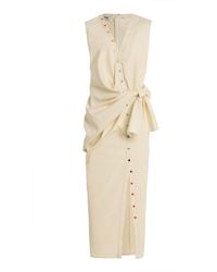 Christopher John Rogers - Cotton Sarong Shirt Dress - Lyst