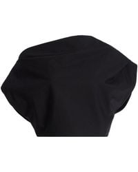 Brandon Maxwell - Exclusive Riviera Asymmetric Draped Satin Cotton Crop Top - Lyst