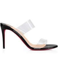 Christian Louboutin - Just Nothing 85mm Patent Pvc Sandals - Lyst
