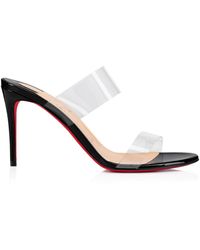 Christian Louboutin - Just Nothing 85mm Patent Pvc Sandals - Lyst