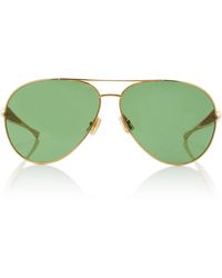 Bottega Veneta - Aviator-frame Metal Sunglasses - Lyst