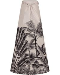 ANDRES OTALORA - Ayoka Printed Stretch-Cotton Maxi Skirt - Lyst