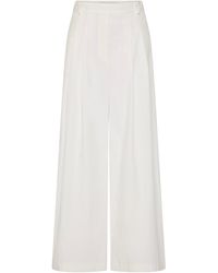St. Agni - Adjustable Cotton-Blend Palazzo Pants - Lyst