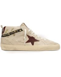 Golden Goose - Mid Star Embellished Suede Sneakers - Lyst