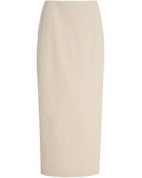 St. Agni - Cotton-Nylon Column Maxi Skirt - Lyst