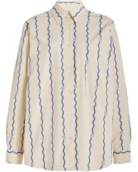 YAITTE - Bouy Wave-patterned Cotton Fil Coupé Shirt - Lyst