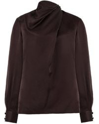 Gabriela Hearst - Marcela Draped Silk Top - Lyst