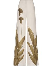 ANDRES OTALORA - Ritmica Printed Linen Wide-Leg Pants - Lyst