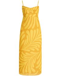 Cala De La Cruz - Exclusive Paloma Linen Midi Dress - Lyst