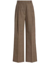 Rohe - Prince Of Wales Checked Mid-Rise Wool Trousers - Lyst