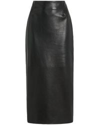 Givenchy - Leather Midi Pencil Skirt - Lyst