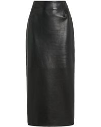 Givenchy - Leather Midi Pencil Skirt - Lyst