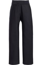 Brandon Maxwell - The Phoenix Low-Rise Wool-Silk Mikado Barrel-Leg Pants - Lyst