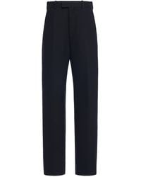 Bottega Veneta - Cotton-blend Melange Straight-leg Pants - Lyst