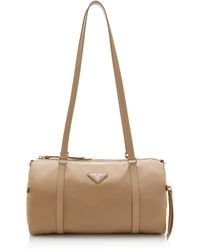 Prada - Large Leather-Trimmed Re-Nylon Duffel Bag - Lyst