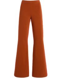 Zankov - Patricia Colorblocked Merino Wool Flared Pants - Lyst