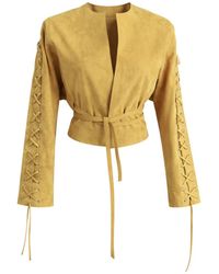 ZUT - Jockey Suede Lace-Up Jacket - Lyst