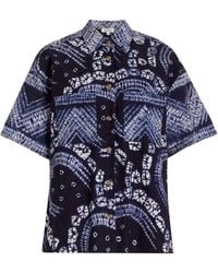 BOTEH - Vea Shibori-dyed Cotton Poplin Shirt - Lyst