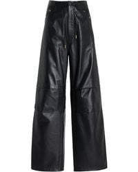 DARKPARK - Daisy Drawstring Wide-leg Leather Pants - Lyst
