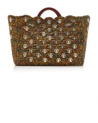 Rabanne - Embellished Raffia Tote Bag - Lyst